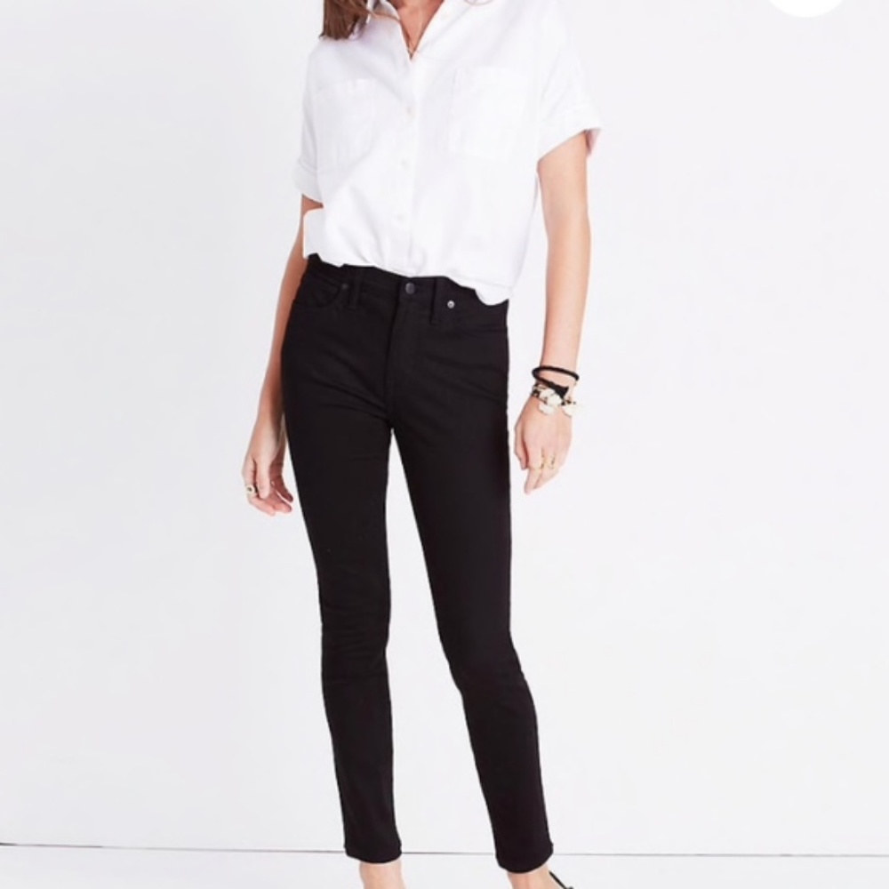 NWT Madewell 9" High-rise Skinny Black Jeans